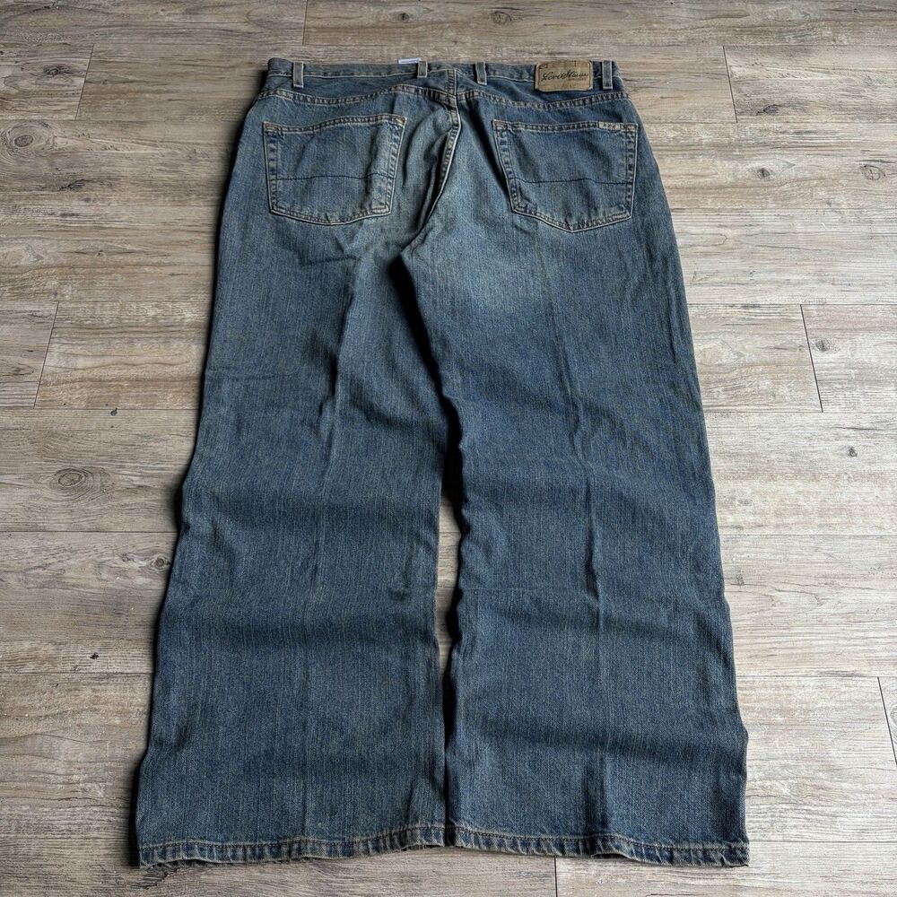 VTG Levi's Strauss Jeans Men 38x30 Dark Wash Low Bootcut Denim Baggy Loose Y2K